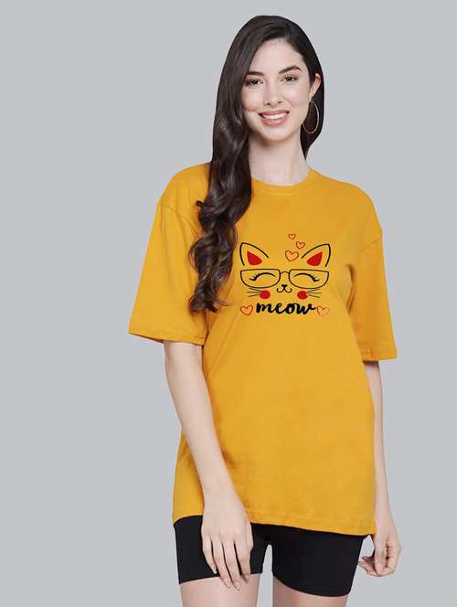 yellow cotton regular tshirt - 19985902 - Standard Image - 0