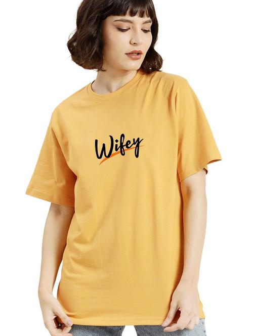 yellow cotton regular tshirt - 19985937 - Standard Image - 0