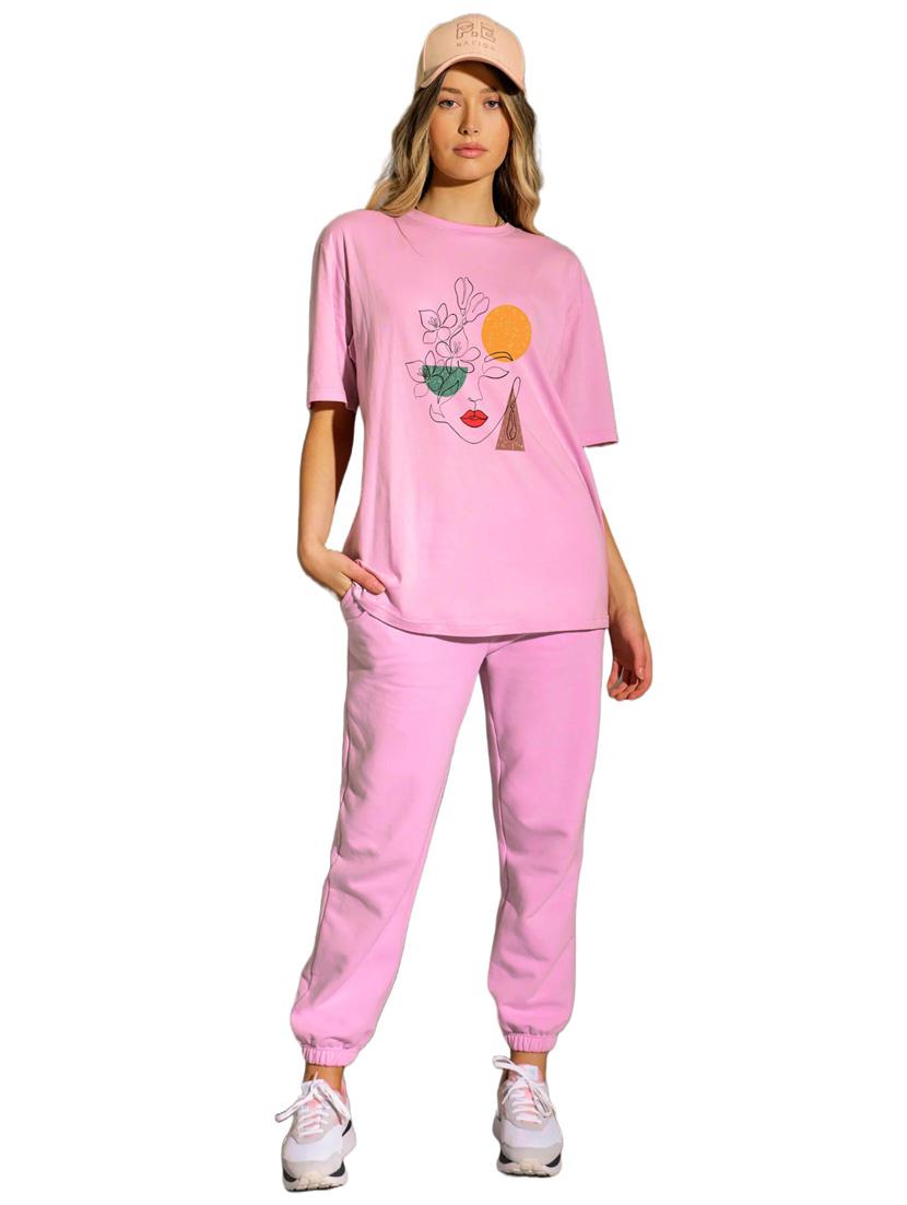 pink cotton regular tshirt - 19985953 - Standard Image - 3