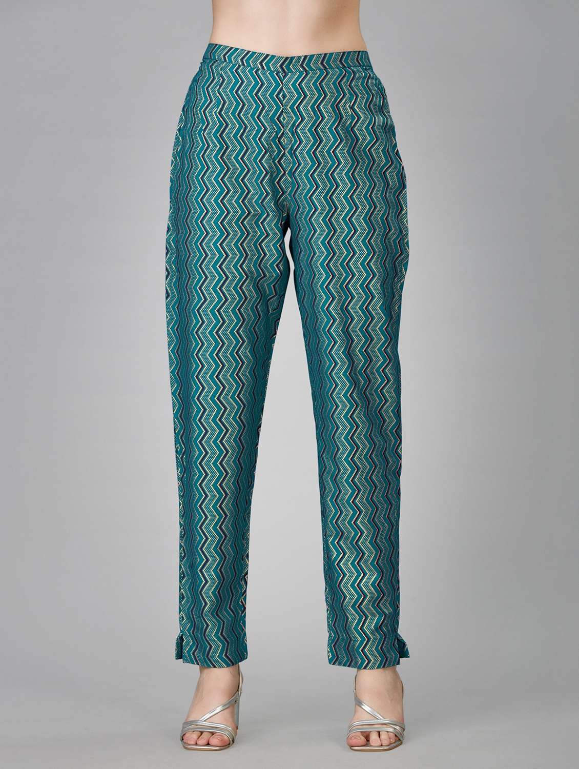 turquois printed kurta pant set - 19986017 - Standard Image - 3