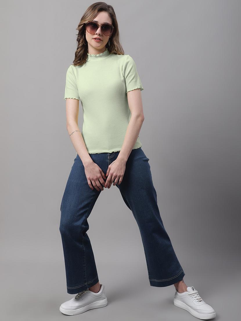 women's straight mock neck top - 19986060 - Standard Image - 3
