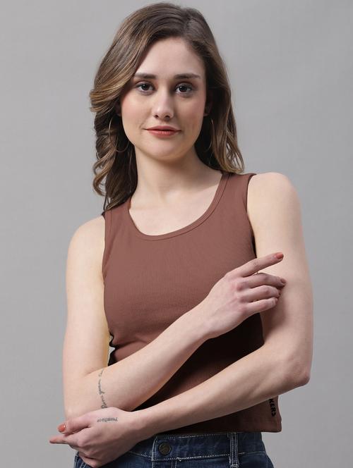 women's crop round neck top - 19986067 -  Standard Image - 0