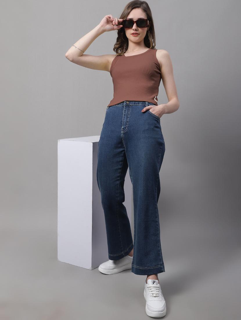 women's crop round neck top - 19986067 - Standard Image - 3