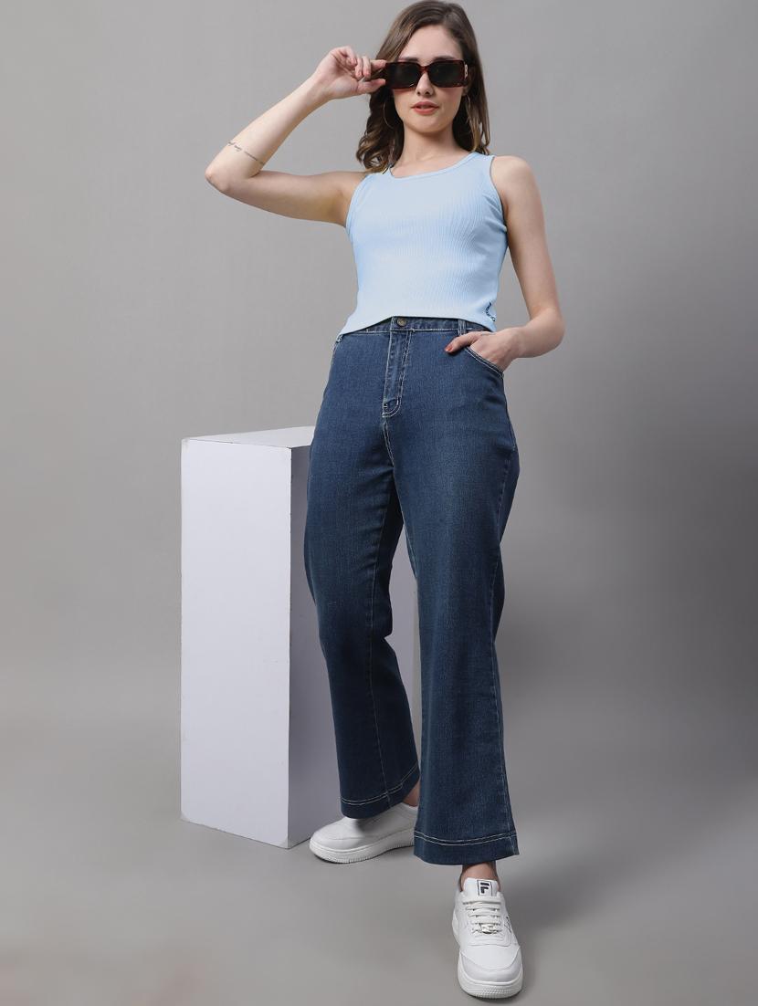 women's crop round neck top - 19986068 - Standard Image - 3