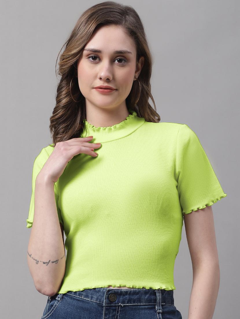 women's crop mock neck top - 19986087 -  Zoom Image - 0