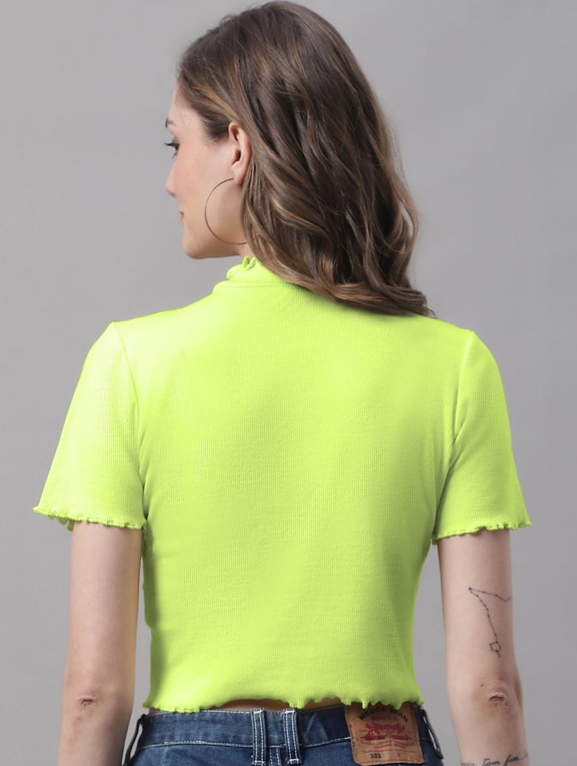women's crop mock neck top - 19986087 - Standard Image - 3
