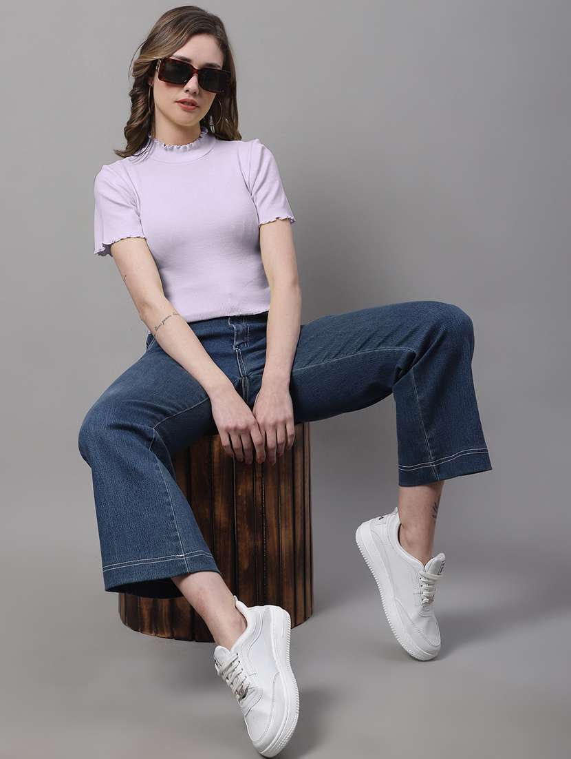 women's crop mock neck top - 19986089 -  Standard Image - 3