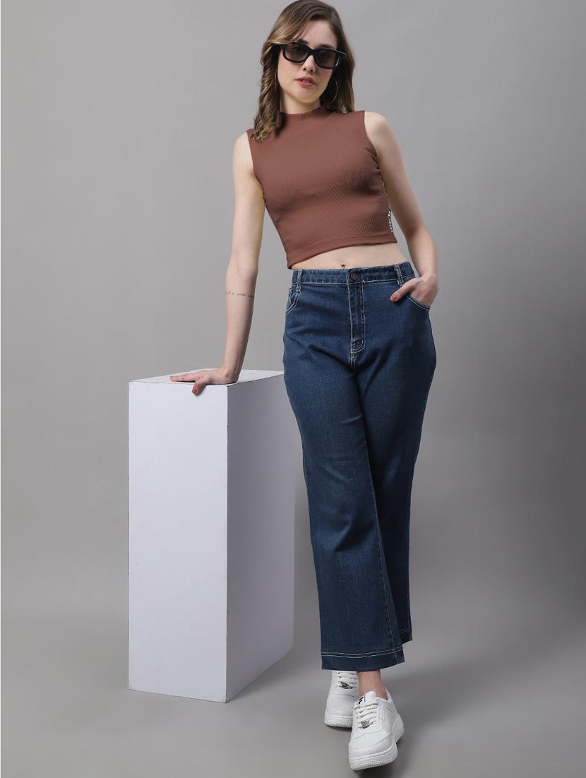 women's crop turtle neck top - 19986113 - Standard Image - 3