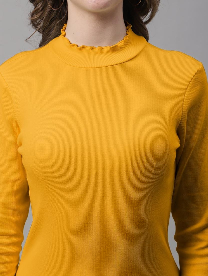 women's straight high neck top - 19986126 - Standard Image - 3