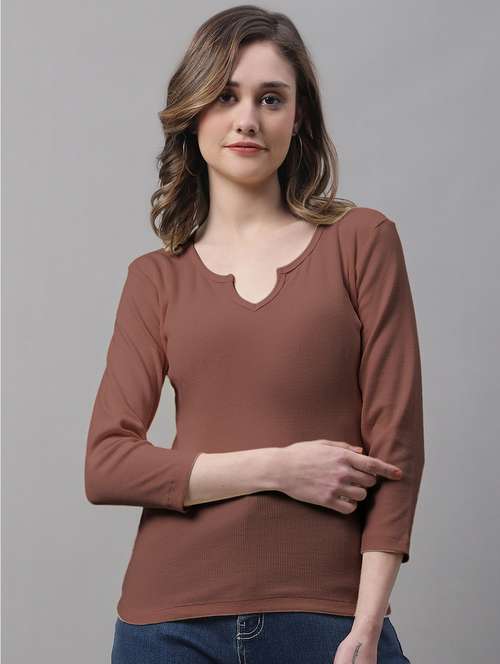 women's a line notch neck top - 19986149 -  Standard Image - 0