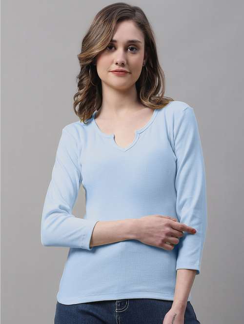 women's straight notch neck top - 19986150 -  Standard Image - 0