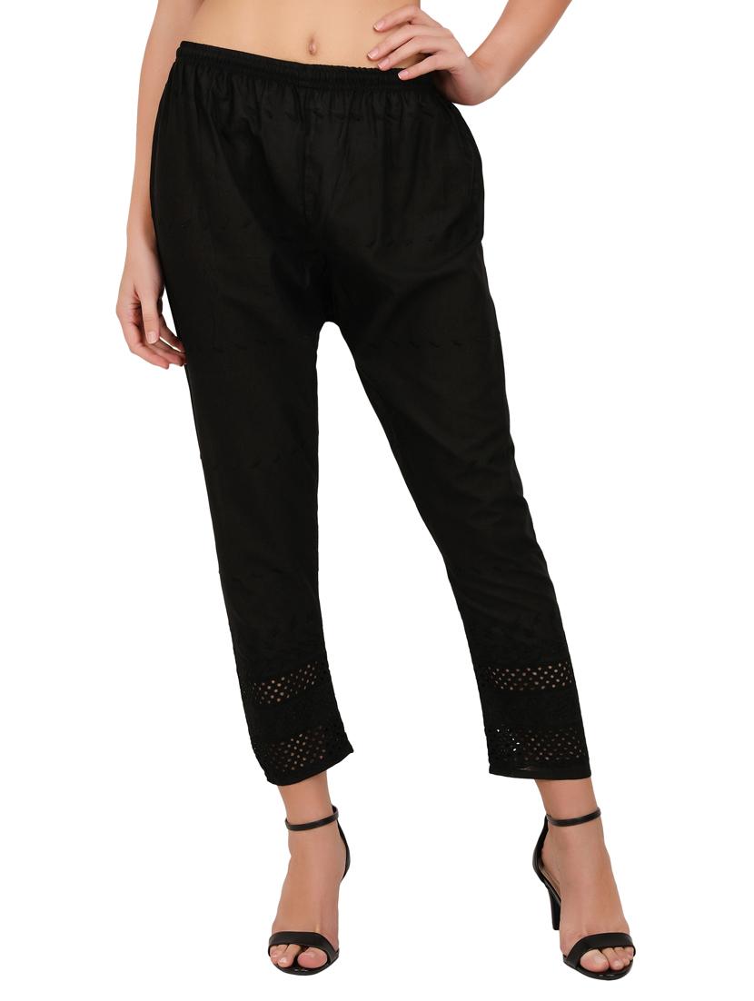 mid rise solid straight pant - 19986755 - Zoom Image - 0