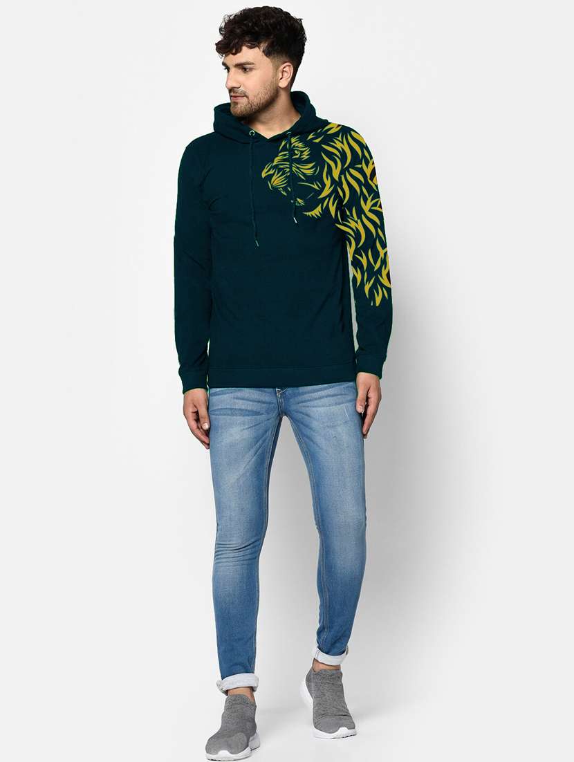 men's printed hooded sweatshirt - 19988066 - Standard Image - 3