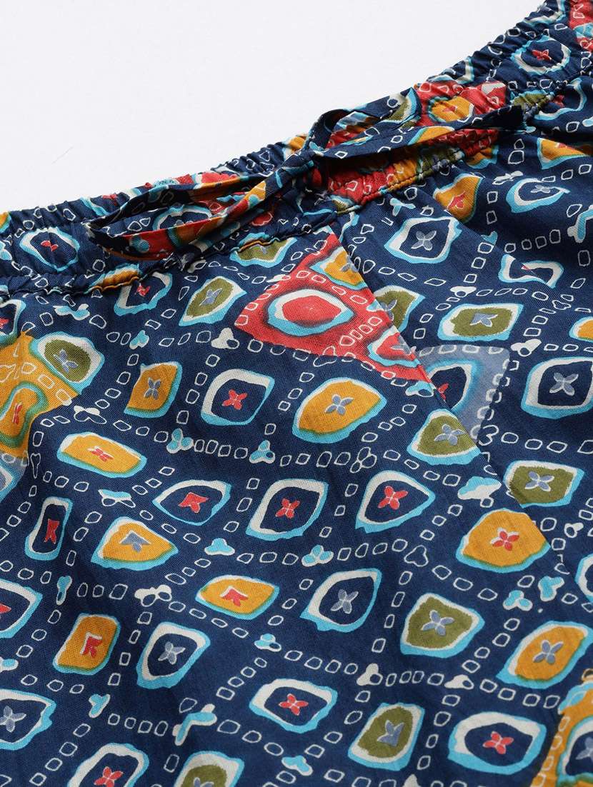 blue printed top and trouser co-ord set - 19988068 -  Standard Image - 5