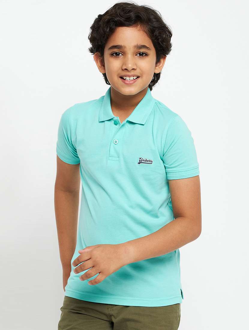 boys polo neck cotton t-shirt