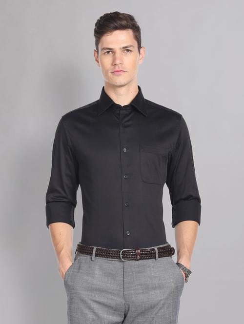 mens solids formal shirt - 19988554 -  Standard Image - 0