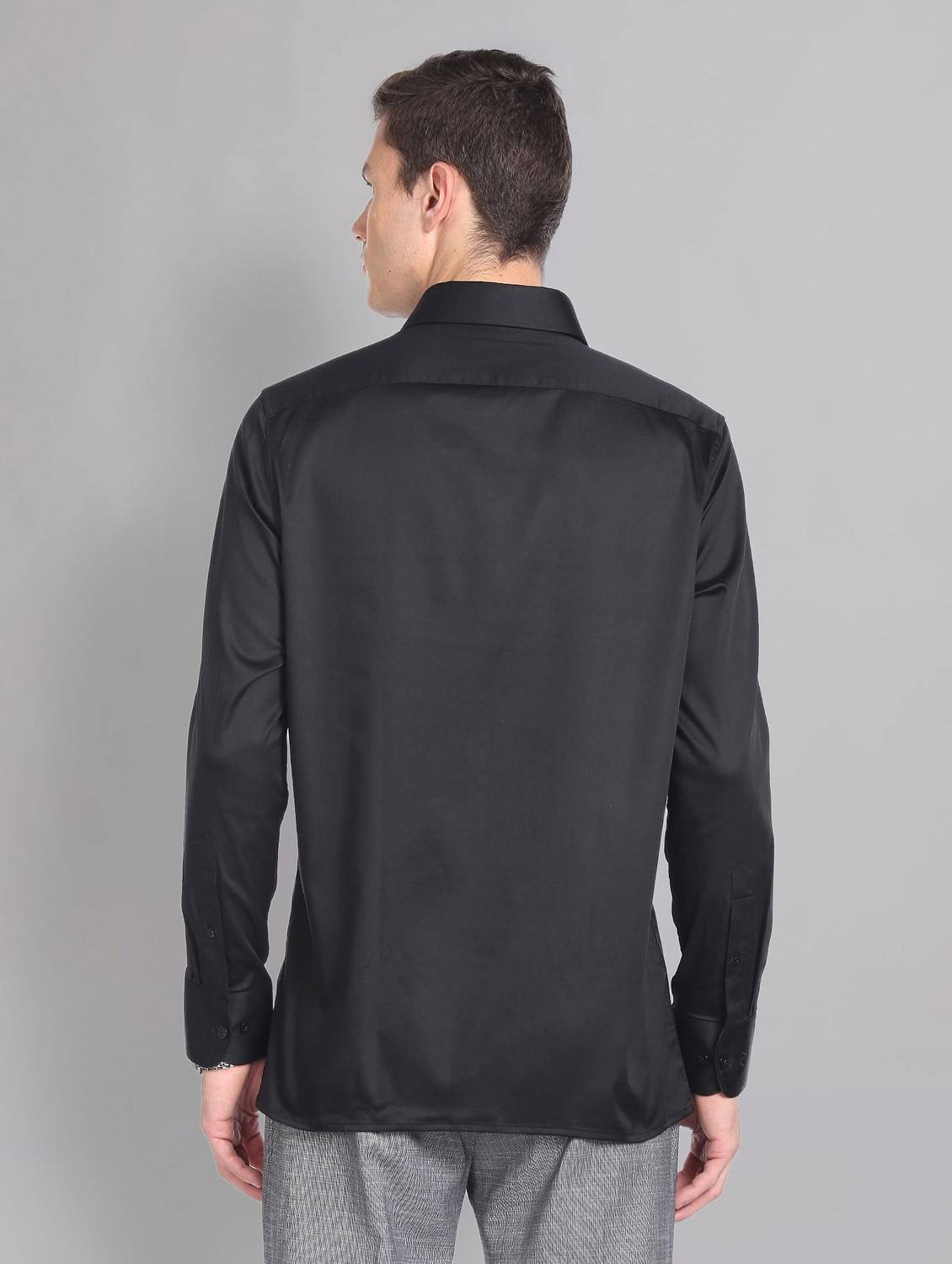 mens solids formal shirt - 19988554 - Standard Image - 3