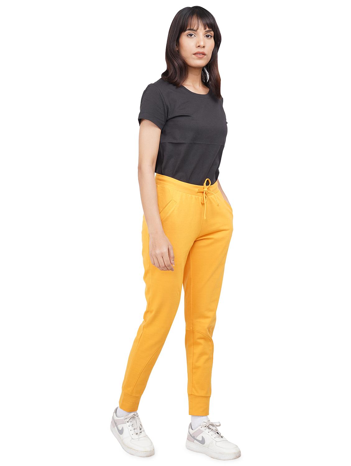 yellow cotton joggers - 19989279 - Standard Image - 3