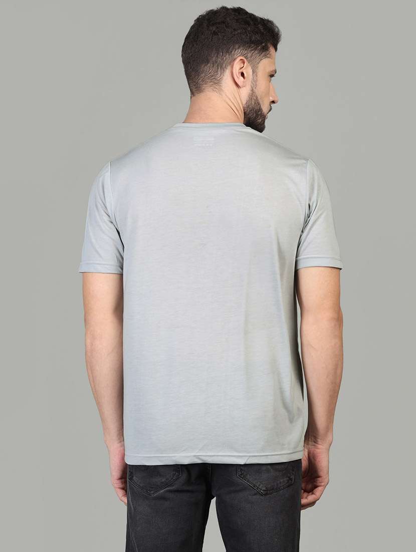 round neck solid regular t-shirt - 19989327 - Standard Image - 3