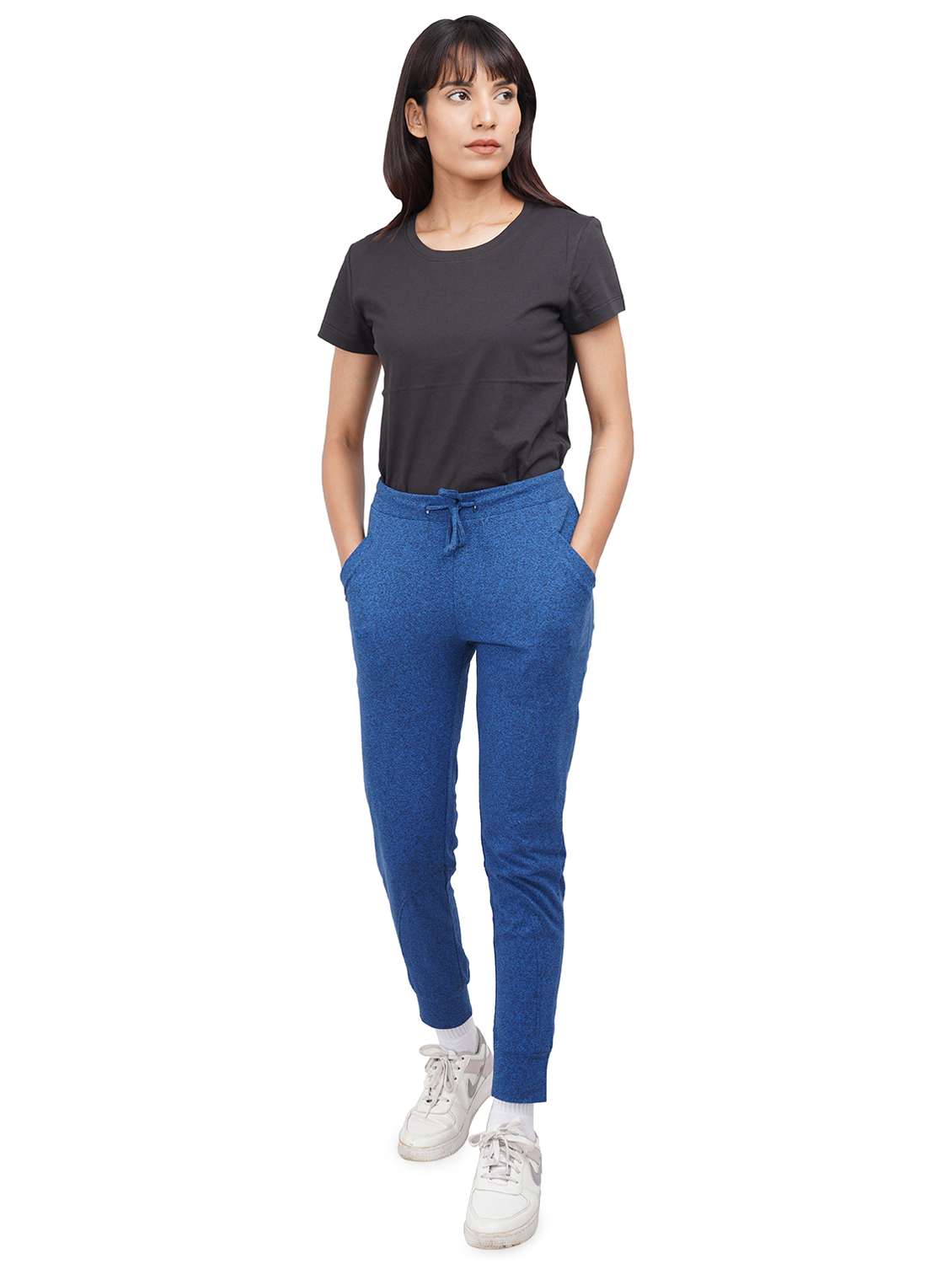 blue cotton joggers - 19989402 - Standard Image - 3