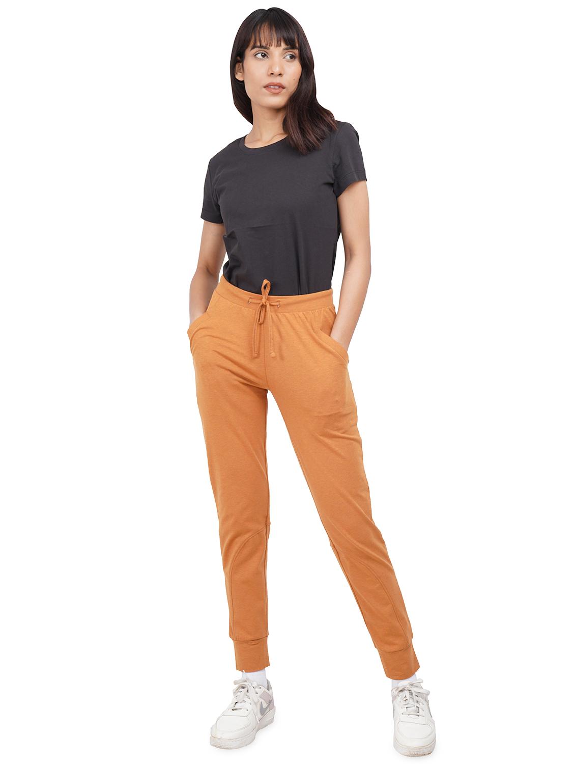 orange cotton joggers - 19989404 - Standard Image - 3
