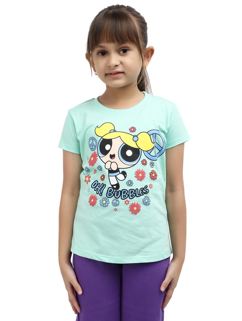 girls printed cotton regular tee - 19989768 -  Zoom Image - 0