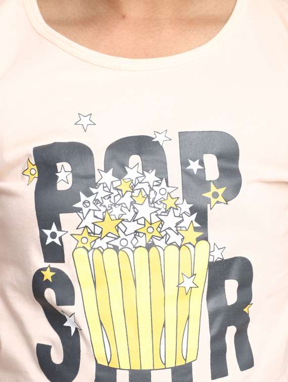 girls printed cotton regular tee - 19989776 -  Standard Image - 3