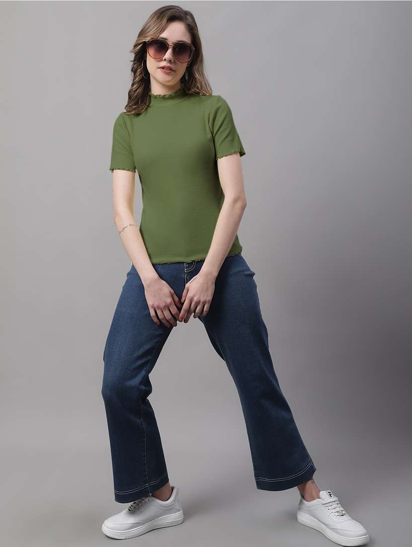 pack of solid mock neck tops - 19989834 -  Standard Image - 5