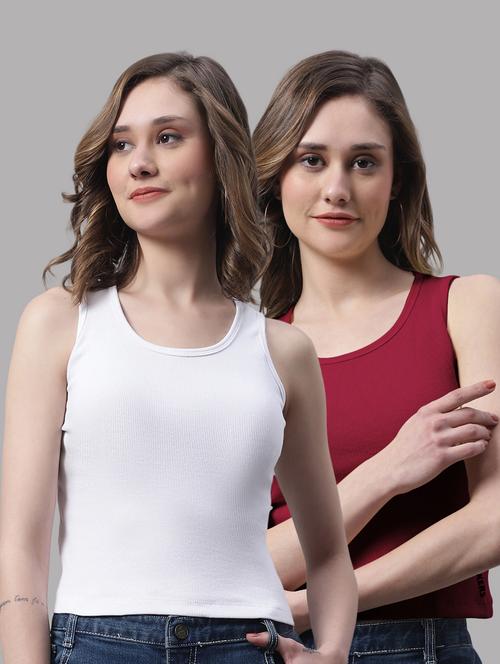 pack of 2 solid sleeveless tops - 19989929 -  Standard Image - 0