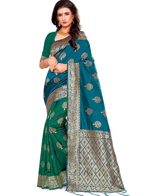 women's banarasi saree with blouse - 19991995 -  Standard Image - 0