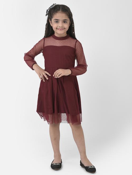 girls round neck long sleeves frock - 19992261 -  Standard Image - 0