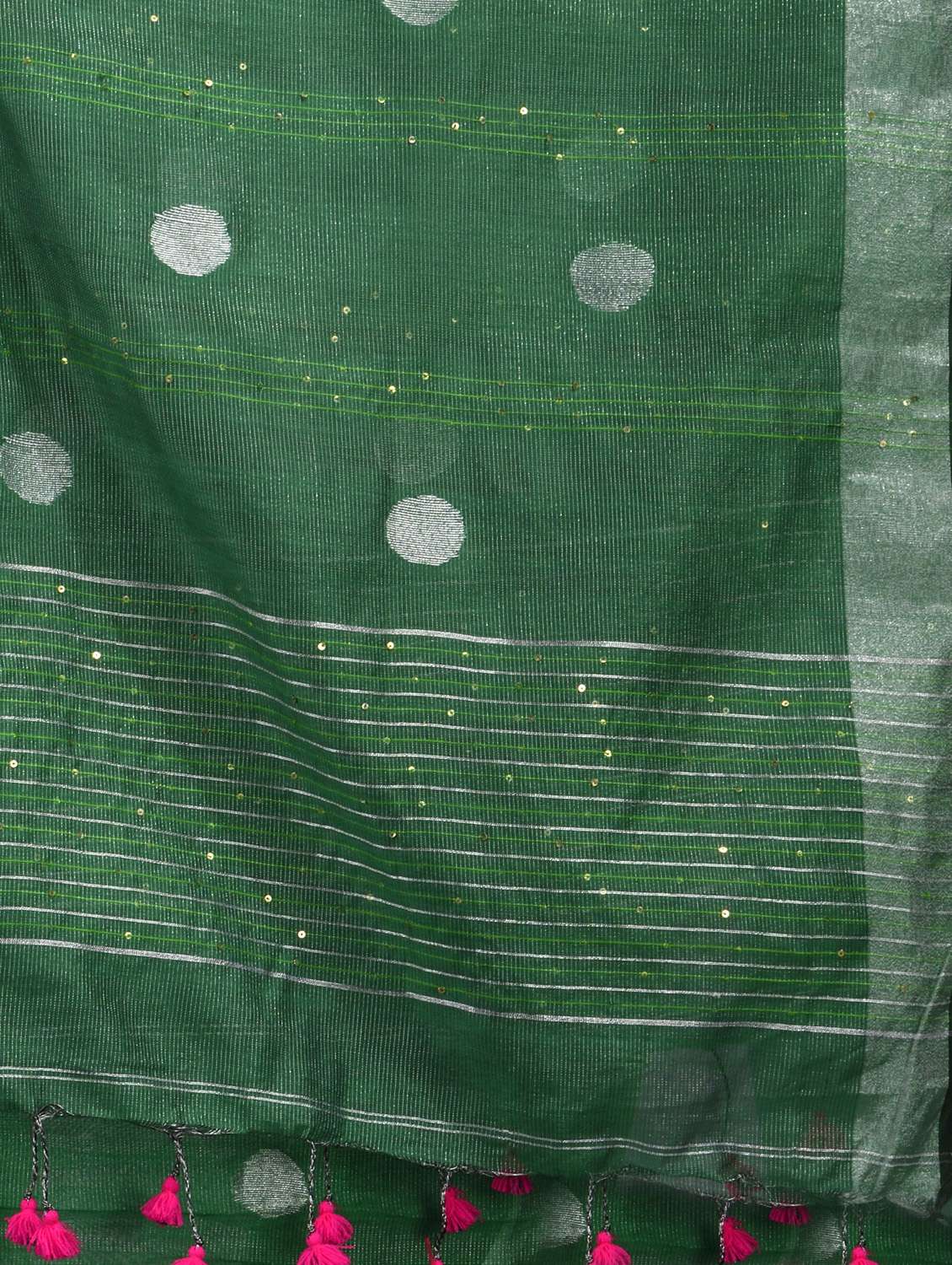 women's self design green colored saree with blouse - 19993509 - Standard Image - 3