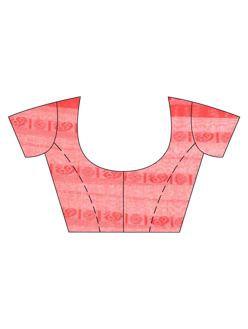 white cotton handloom saree with blouse - 19994367 -  Standard Image - 3