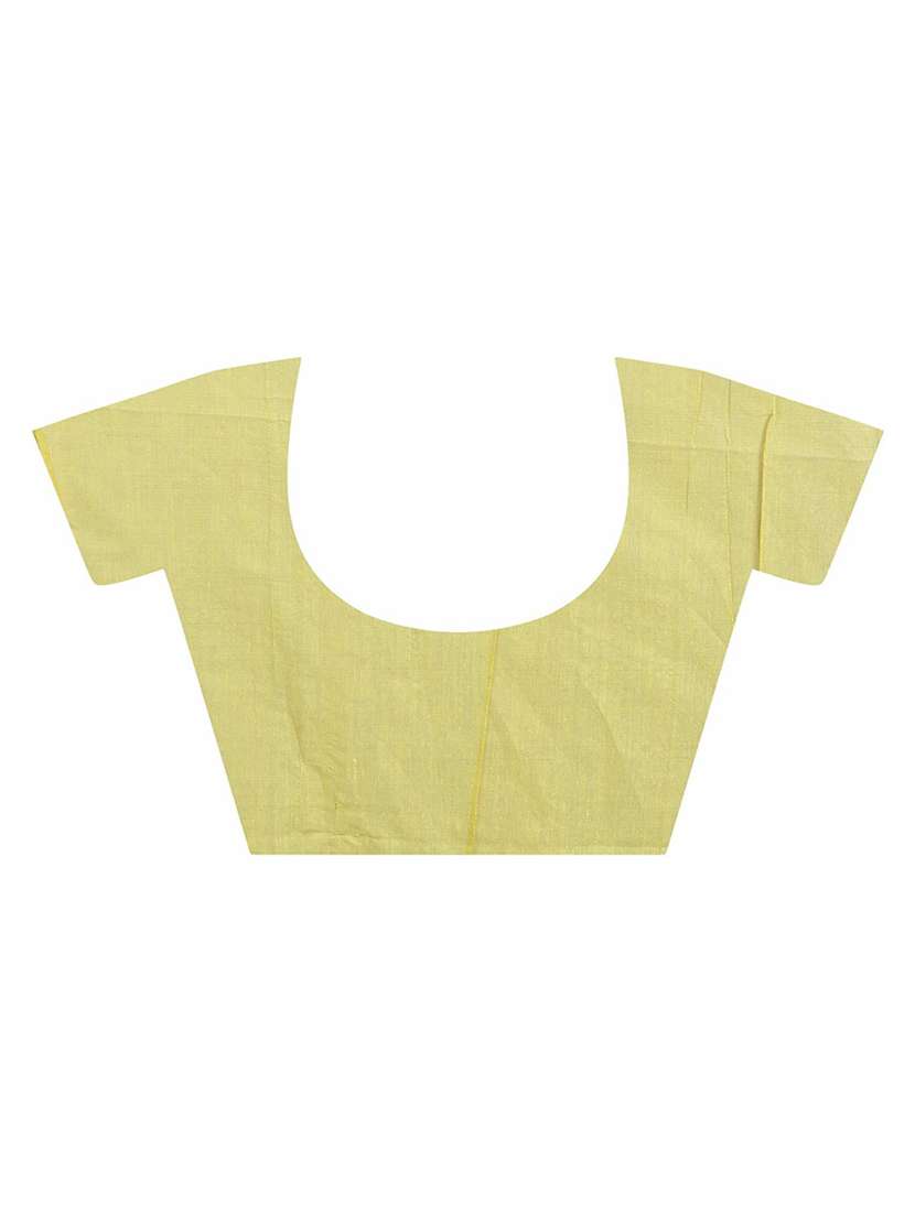 women's self design yellow colored saree with blouse - 19994419 -  Standard Image - 3