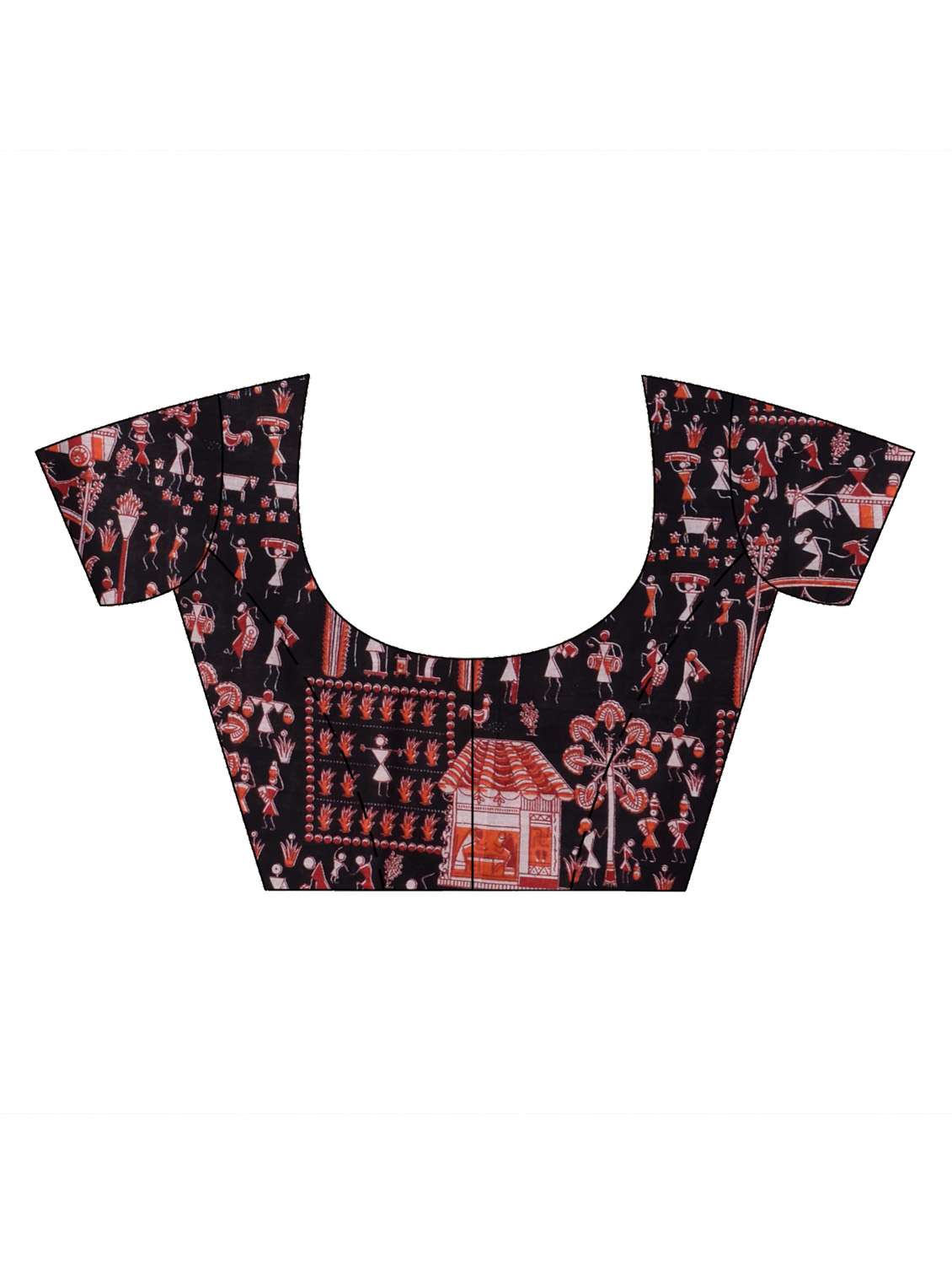 women's printed black colored saree - 19994433 -  Standard Image - 3