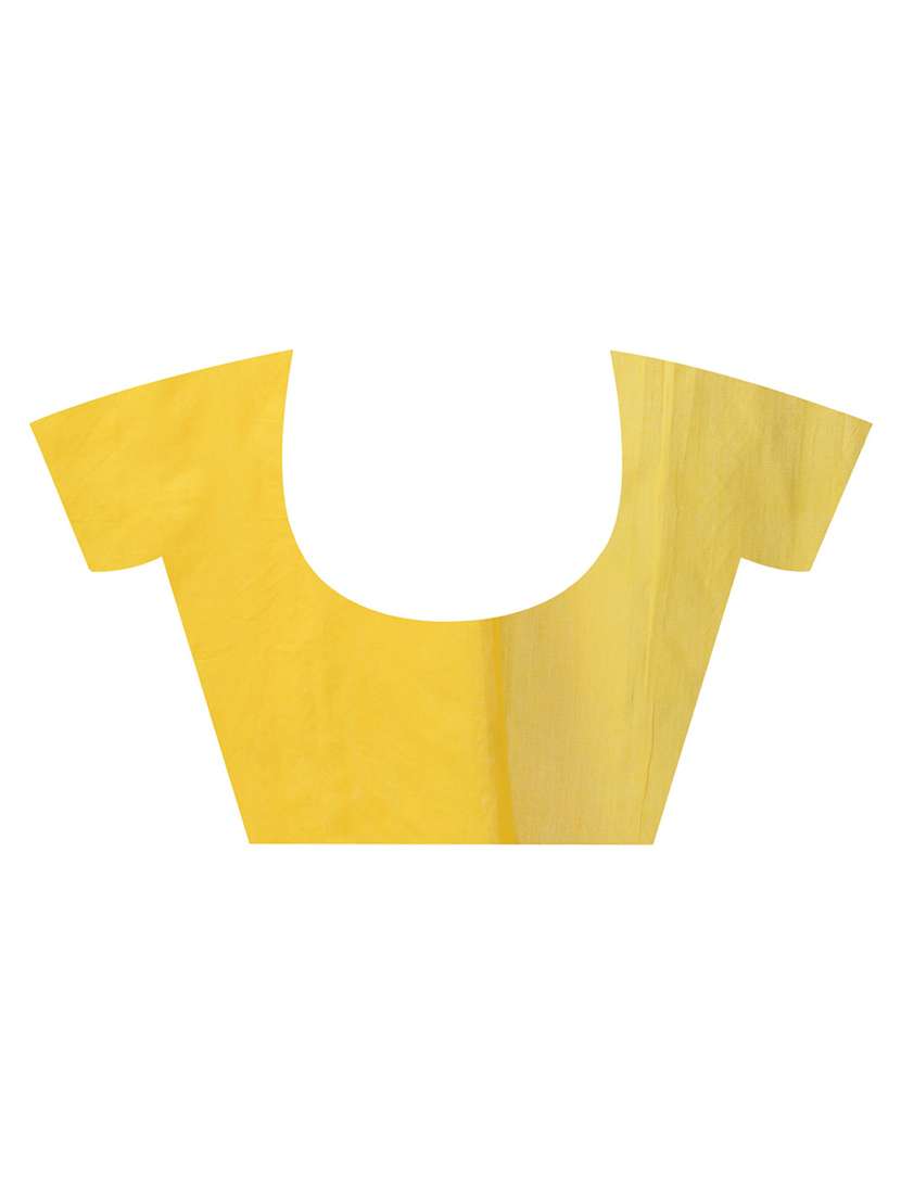 women's self design yellow colored saree with blouse - 19994481 -  Standard Image - 3