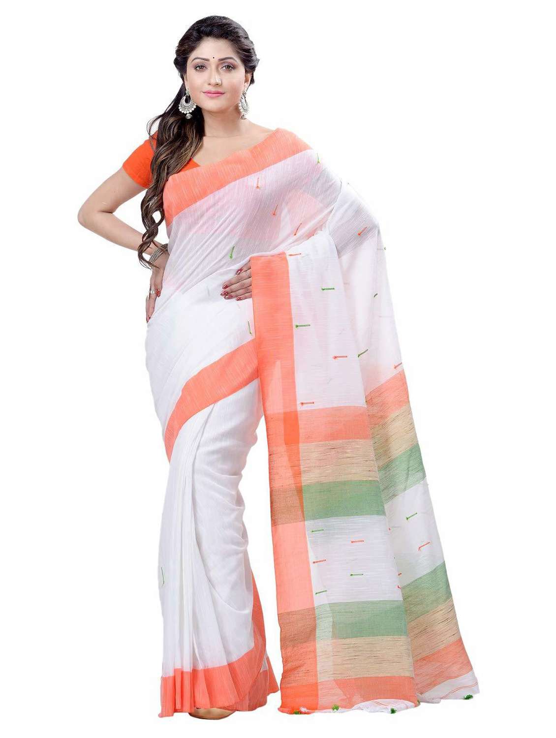 women's self design multi colored saree with blouse