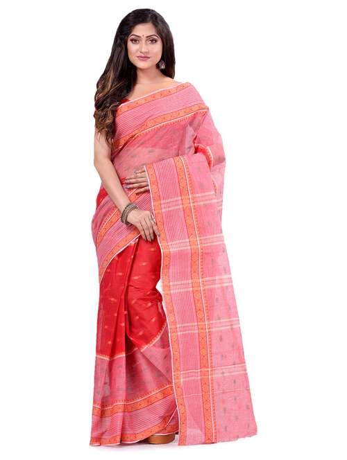 women's self design red colored saree - 19994544 - Standard Image - 0