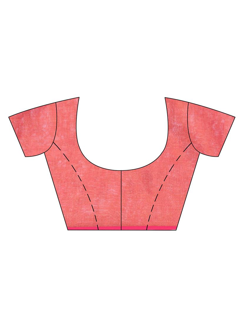 women solid plain saree with blouse - 19994565 - Standard Image - 3