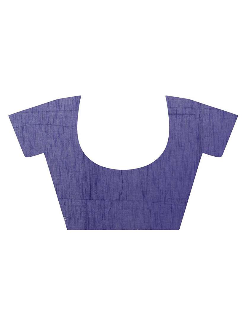 women's self design navy blue colored saree with blouse - 19994699 - Standard Image - 3