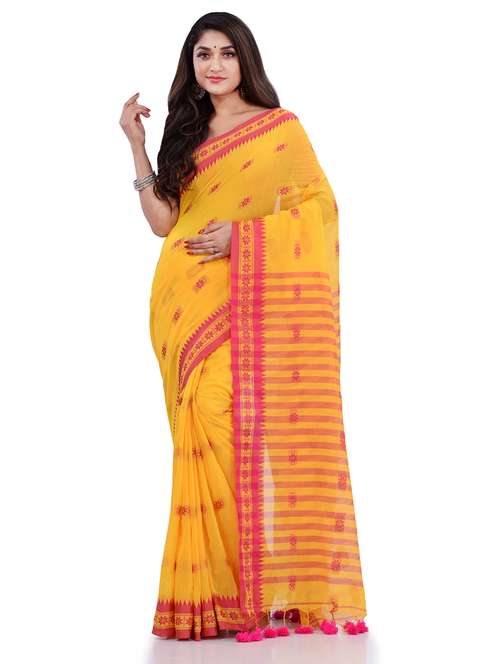 women's self design yellow colored saree with blouse - 19994705 -  Standard Image - 0