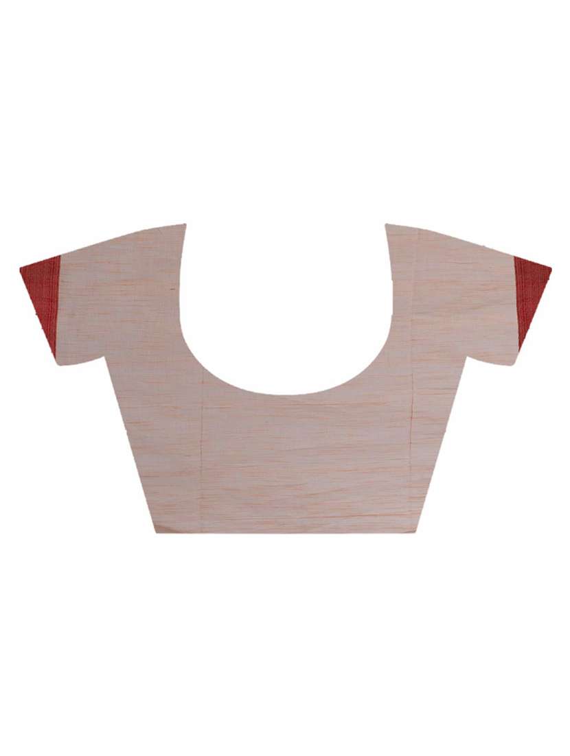 women's checks rosewater colored saree with blouse - 19994780 -  Standard Image - 3