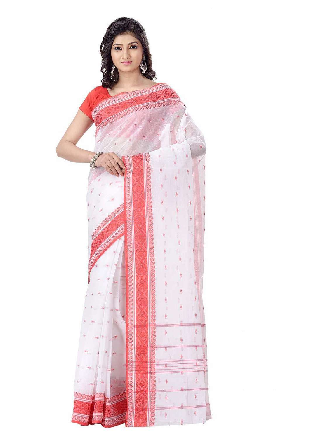 women's printed white colored saree - 19994830 -  Zoom Image - 0