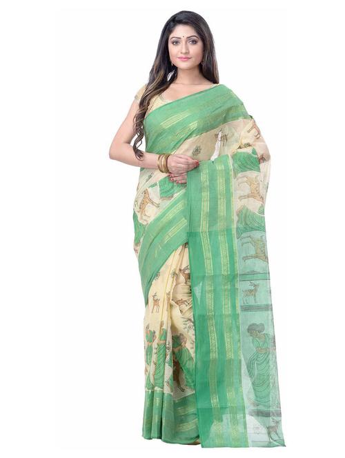 women's kalamkari green colored saree - 19994932 - Standard Image - 0