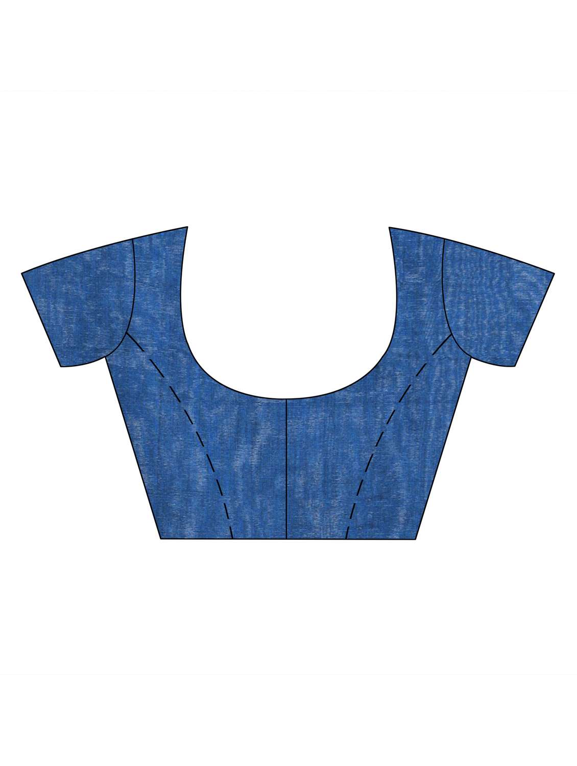 dark blue cotton handloom saree with blouse - 19994977 - Standard Image - 3