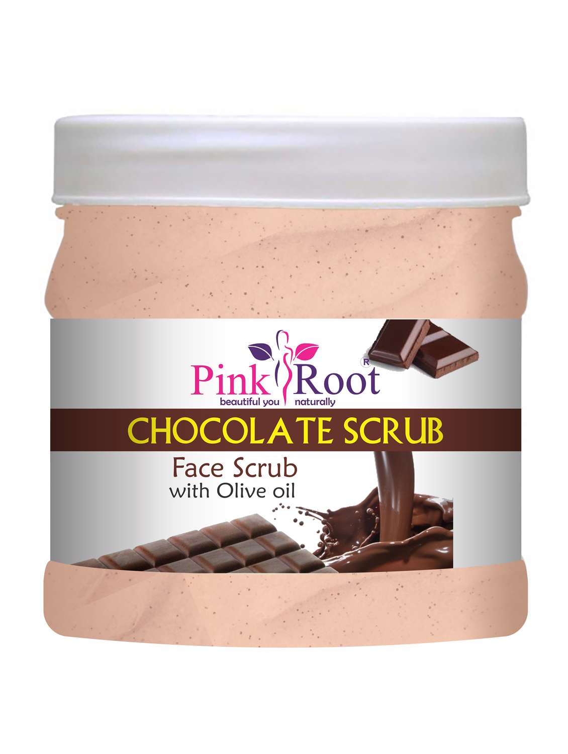 pinkroot chocolate scrub face scrub with olive oil scrub (500 ml)