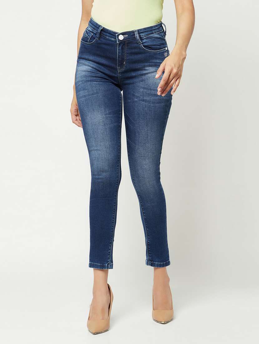 women's plain skinny fit jeans