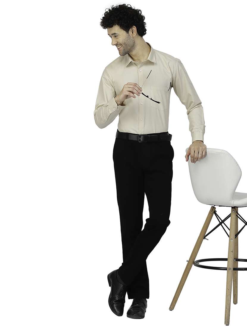 mens solids formal shirt - 19995193 -  Standard Image - 3