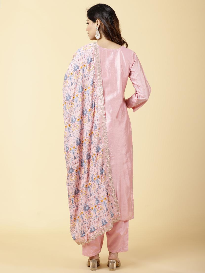 self design kurta palazzo set with dupatta - 19995596 - Standard Image - 3
