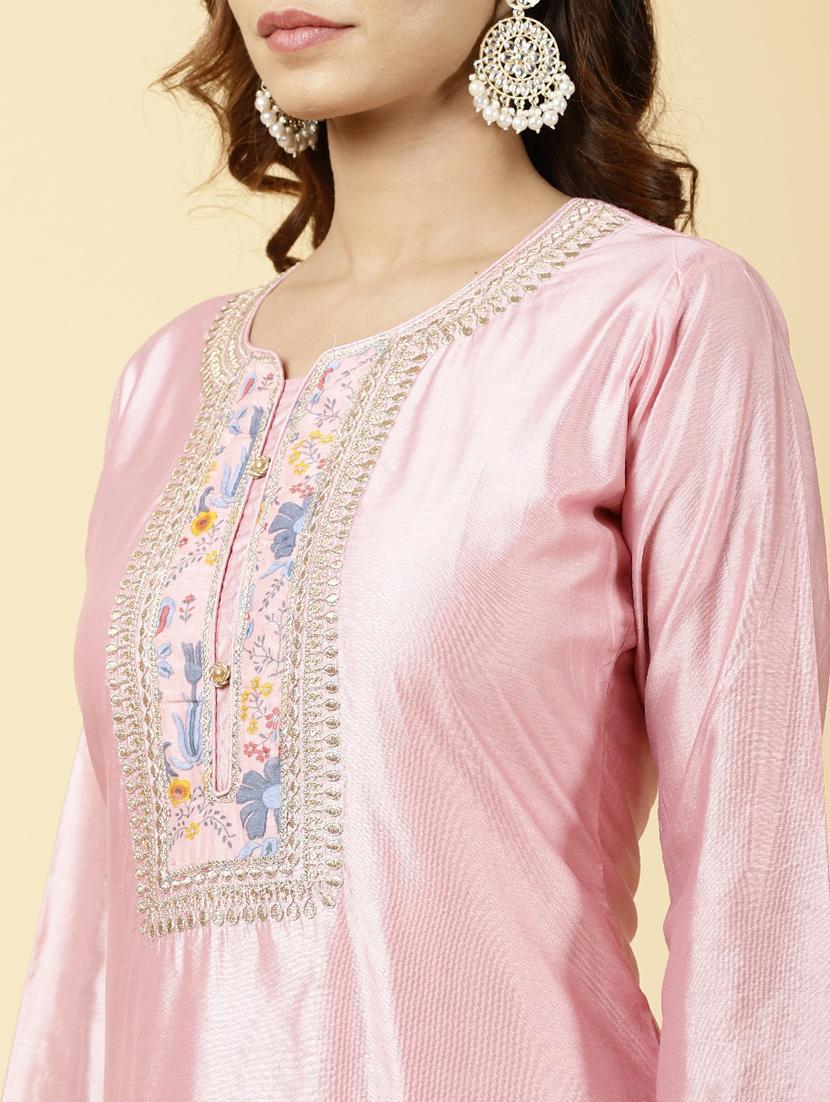 self design kurta palazzo set with dupatta - 19995596 - Standard Image - 5